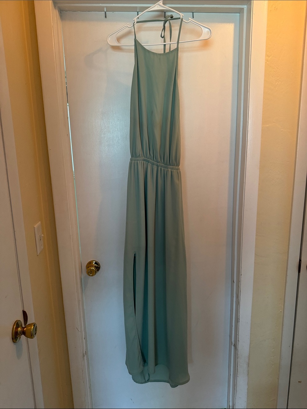 Show Me Your MuMu Sage Green Halter Wedding Dress